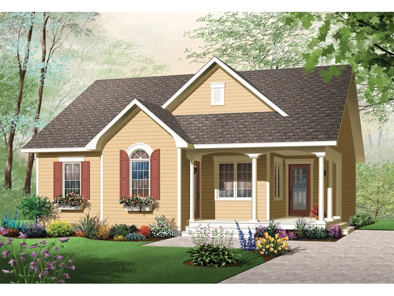 Early American House Plan Front Image - Pendragon Ranch Home 032D-0723 - Shop House Plans and More