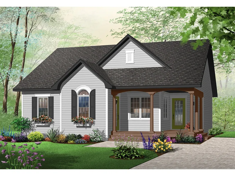 Early American House Plan Front Photo 01 - Pendragon Ranch Home 032D-0723 - Shop House Plans and More