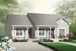 Traditional House Plan Front of Home - Melton Hill Country Home 032D-0724 - Shop House Plans and More