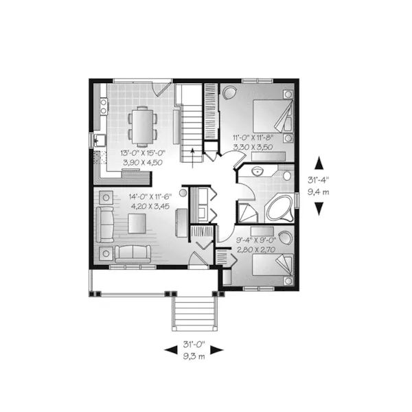 Country House Plan First Floor - Brynn Park Craftsman Ranch Home 032D-0727 - Search House Plans and More