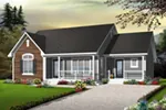 Arts & Crafts House Plan Front of Home - Dundee Traditional Home 032D-0728 - Search House Plans and More