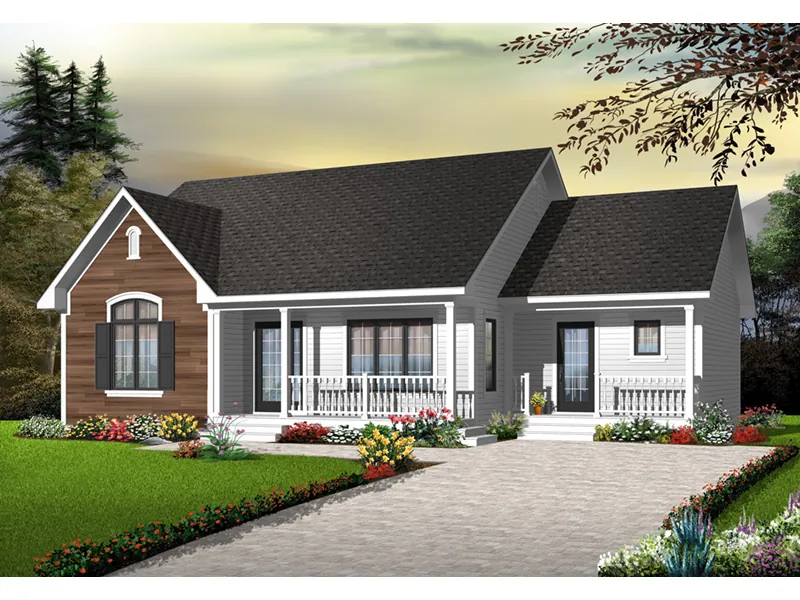 Ranch House Plan Front Photo 02 - Dundee Traditional Home 032D-0728 - Search House Plans and More