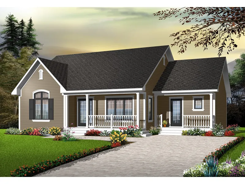 Ranch House Plan Front Photo 03 - Dundee Traditional Home 032D-0728 - Search House Plans and More
