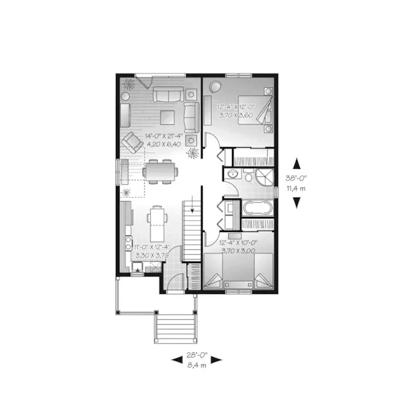 Ranch House Plan First Floor - Jonathon Early American Home 032D-0729 - Search House Plans and More