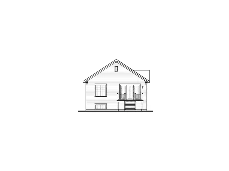 Early American House Plan Rear Elevation - Jonathon Early American Home 032D-0729 - Search House Plans and More
