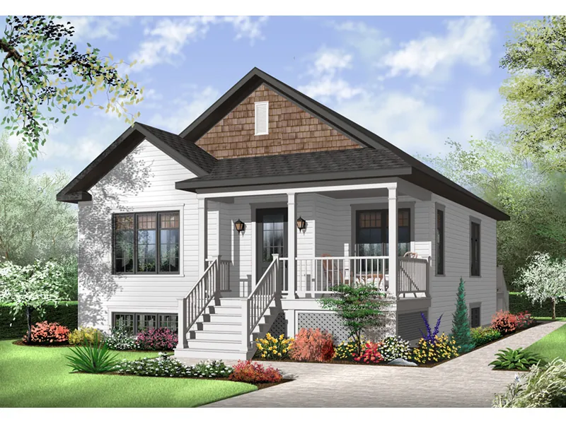 Early American House Plan Front of Home - Margaret Mary Country Home 032D-0730 - Shop House Plans and More