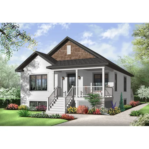 Bungalow House Plan Front of Home - Margaret Mary Country Home 032D-0730 - Shop House Plans and More