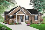 Craftsman House Plan Front Photo 04 - Pauline Country Ranch Home 032D-0732 - Shop House Plans and More