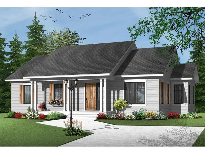 Craftsman House Plan Front Photo 01 - Powder Creek Country Home 032D-0733 - Shop House Plans and More