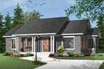 Craftsman House Plan Front Photo 02 - Powder Creek Country Home 032D-0733 - Shop House Plans and More