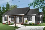 Craftsman House Plan Front Photo 03 - Powder Creek Country Home 032D-0733 - Shop House Plans and More