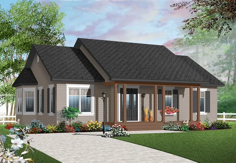 Craftsman House Plan Front Photo 08 - Powder Creek Country Home 032D-0733 - Shop House Plans and More