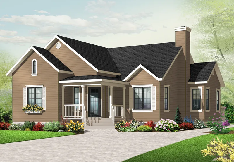 Bungalow House Plan Front Image - Aversa Pond Bungalow Home 032D-0734 - Search House Plans and More