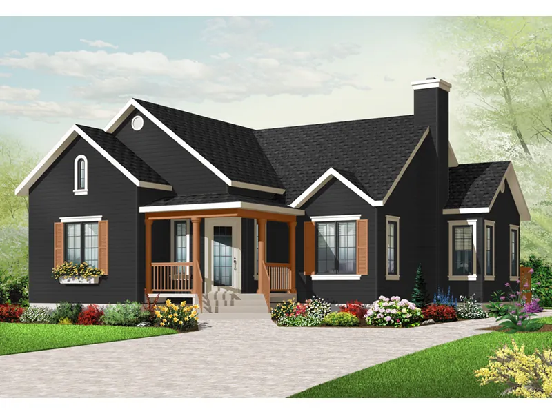 Ranch House Plan Front Photo 06 - Aversa Pond Bungalow Home 032D-0734 - Search House Plans and More