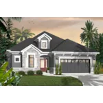 Ranch House Plan Front of Home - Hacienda Mediterranean Home 032D-0736 - Search House Plans and More