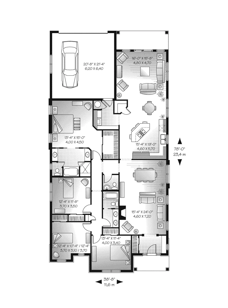 Waterfront House Plan First Floor - Red Bay Mediterranean Home 032D-0737 - Shop House Plans and More