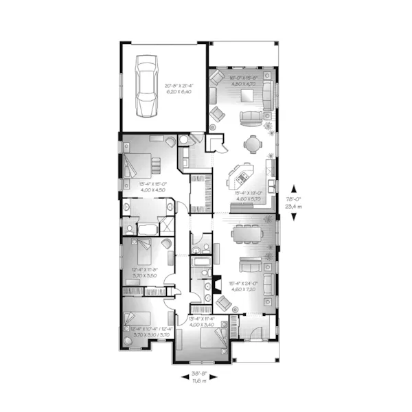 Traditional House Plan First Floor - Red Bay Mediterranean Home 032D-0737 - Shop House Plans and More