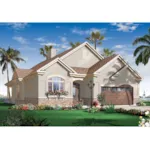 Mediterranean House Plan Front of Home - Shadowoak Country Ranch Home 032D-0738 - Shop House Plans and More