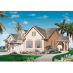 Ranch House Plan Front of Home - Norfolk Palm Florida Home 032D-0739 - Shop House Plans and More