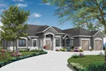 Florida House Plan Front of Home - Dinah Floridian Ranch Home 032D-0740 - Search House Plans and More
