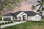 Mediterranean House Plan Front Photo 01 - Giovanna Sunbelt Home 032D-0741 - Search House Plans and More