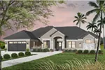Mediterranean House Plan Front Photo 02 - Giovanna Sunbelt Home 032D-0741 - Search House Plans and More