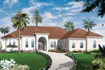 Traditional House Plan Front of Home - Manola Traditional Sunbelt Home 032D-0742 - Shop House Plans and More