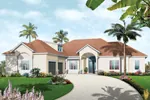 Florida House Plan Front Image - Vivian Bay Mediterranean Home 032D-0744 - Shop House Plans and More
