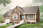 Country House Plan Front of House 032D-0746