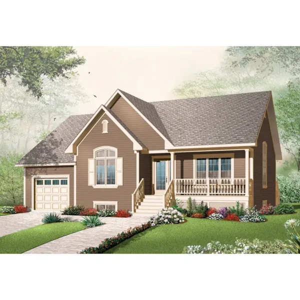 Early American House Plan Front of Home - Arborhaven Country Home 032D-0746 - Search House Plans and More