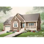 Early American House Plan Front of Home - Arborhaven Country Home 032D-0746 - Search House Plans and More