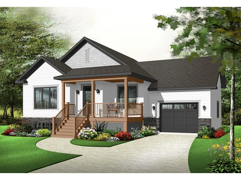 Bungalow House Plan Front Photo 02 - Vetters Hill Ranch Home 032D-0749 - Shop House Plans and More