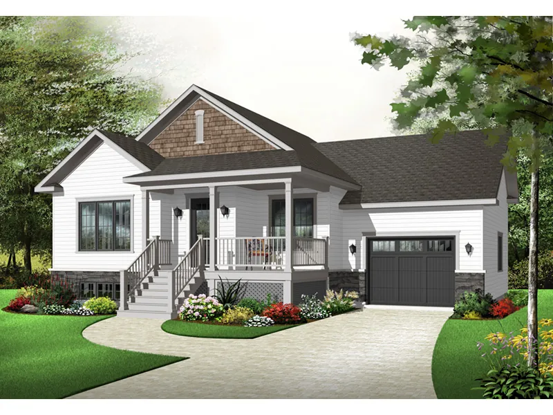 Bungalow House Plan Front Photo 03 - Vetters Hill Ranch Home 032D-0749 - Shop House Plans and More