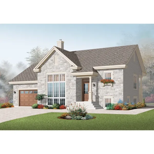 Traditional House Plan Front of Home - Flowerhill Farm Bungalow Home 032D-0751 - Search House Plans and More