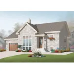 Traditional House Plan Front of Home - Flowerhill Farm Bungalow Home 032D-0751 - Search House Plans and More