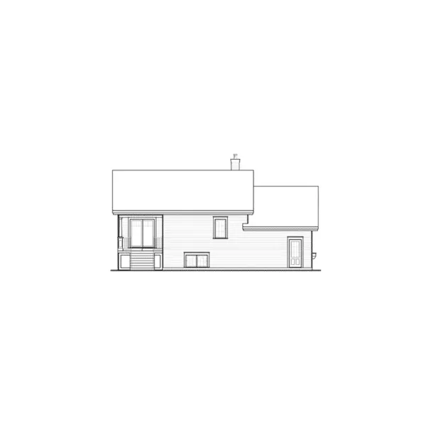 Traditional House Plan Rear Elevation - Flowerhill Farm Bungalow Home 032D-0751 - Search House Plans and More