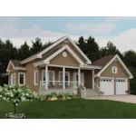 Traditional House Plan Front of Home - Arcola Hill Ranch Home 032D-0752 - Search House Plans and More