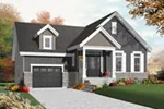 Craftsman House Plan Front of Home - Brannon Country Ranch Home 032D-0754 - Search House Plans and More