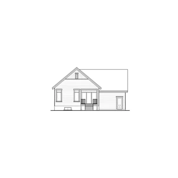 Early American House Plan Rear Elevation - Brannon Country Ranch Home 032D-0754 - Search House Plans and More