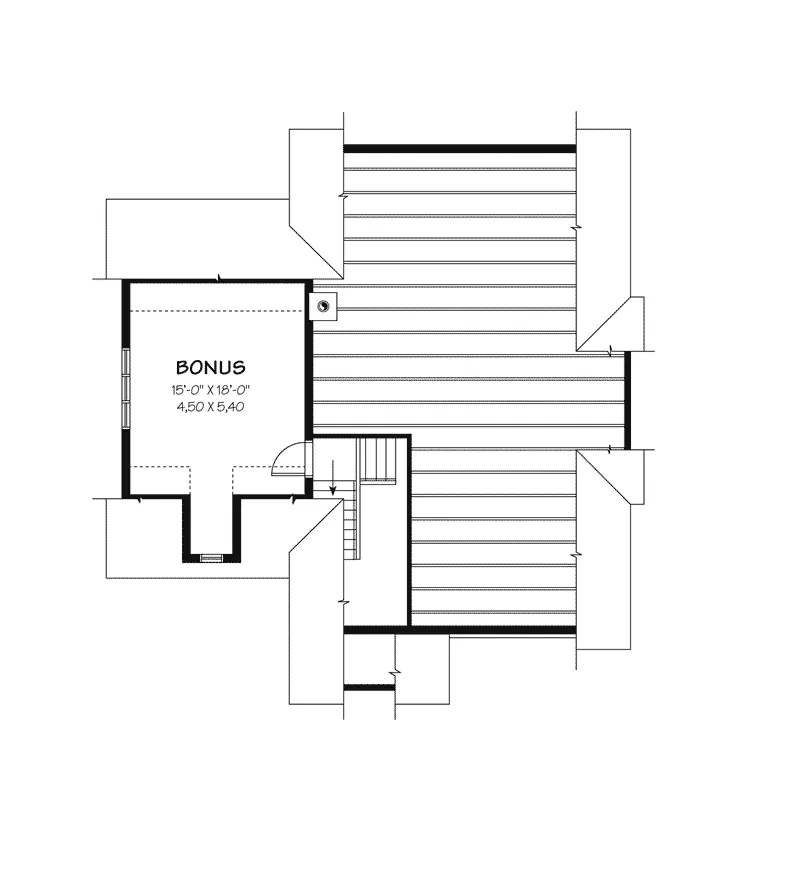 Craftsman House Plan Second Floor - Parquet Ranch Home 032D-0755 - Shop House Plans and More