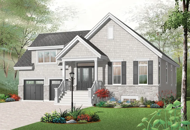 Ranch House Plan Front of Home - Hollow Tree Traditional Home 032D-0756 - Search House Plans and More