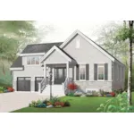 Ranch House Plan Front of Home - Hollow Tree Traditional Home 032D-0756 - Search House Plans and More