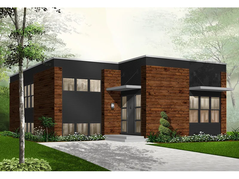 Modern House Plan Front Photo 02 - Burmberry Modern Home 032D-0757 - Search House Plans and More