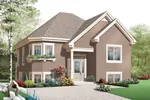 European House Plan Front of Home - Waterlilly Early American Home 032D-0760 - Shop House Plans and More