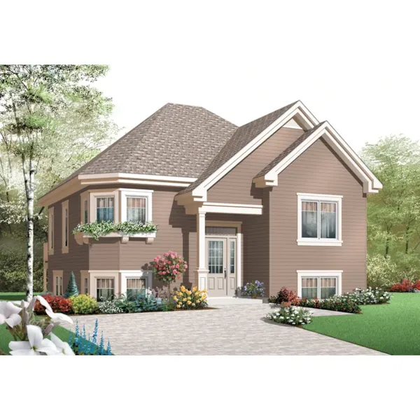 Traditional House Plan Front of Home - Waterlilly Early American Home 032D-0760 - Shop House Plans and More