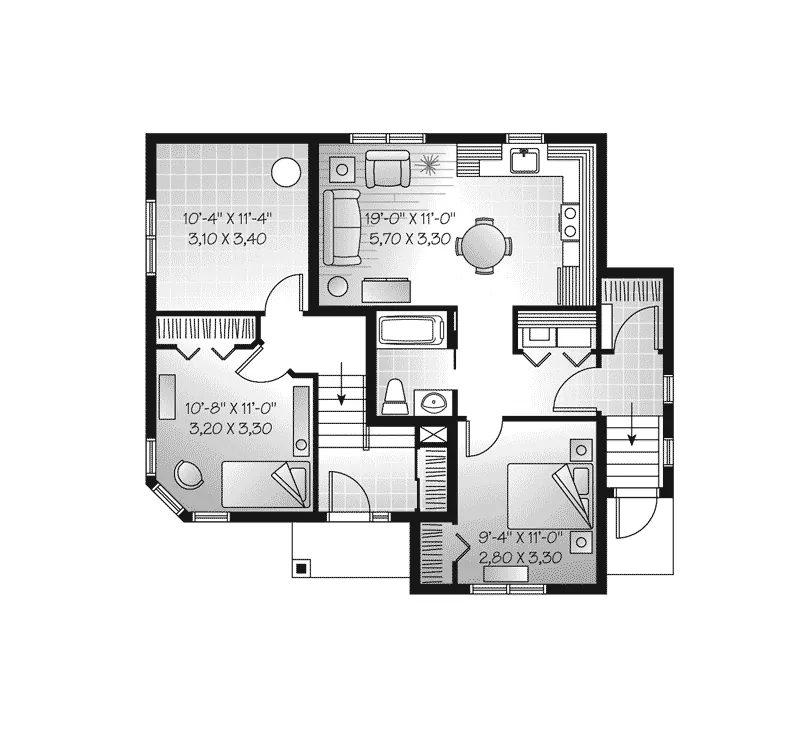 Southern House Plan Basement Floor - Shady Crest European Home 032D-0761 - Shop House Plans and More
