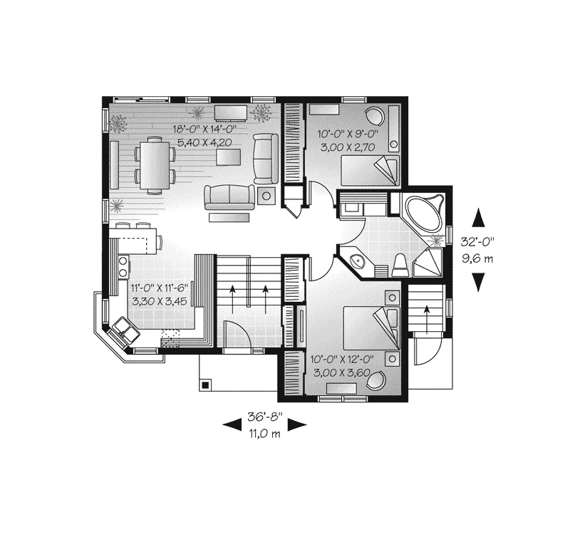 Southern House Plan First Floor - Shady Crest European Home 032D-0761 - Shop House Plans and More