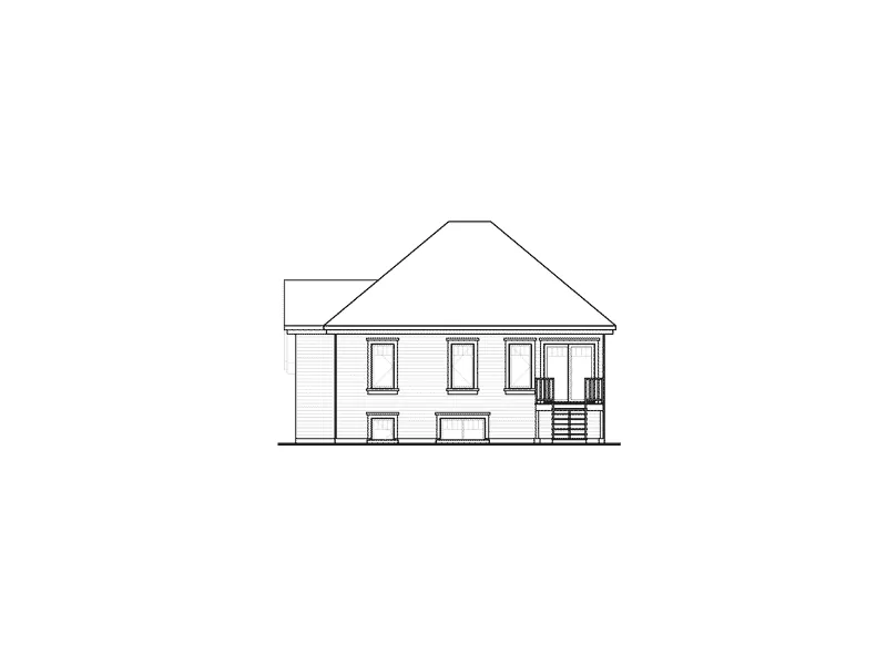 Southern House Plan Rear Elevation - Shady Crest European Home 032D-0761 - Shop House Plans and More