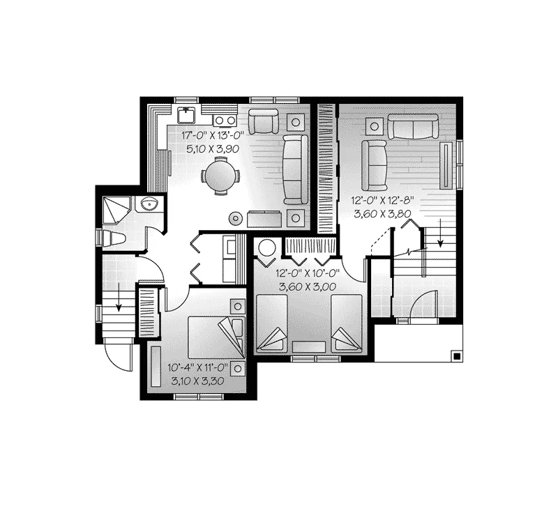 Traditional House Plan Basement Floor - Byrd Creek Early American Home 032D-0763 - Search House Plans and More