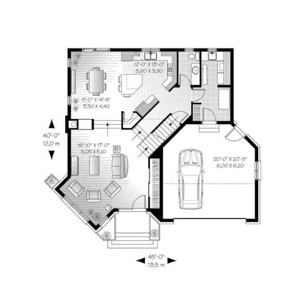 Country French House Plan First Floor - Elm Trail Country French Home 032D-0766 - Search House Plans and More